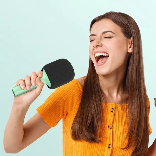 Alt view image 2 of 6 - Wireless Bluetooth Condenser Microphone, Live Streaming Singing Microphone, Audio Integrated Microphone, Smartphone, Karaoke Treasure Green