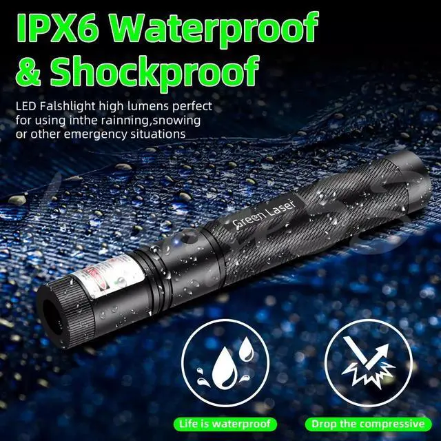 Alt view image 4 of 7 - 990 Miles Beam Green Laser Pointer Pen 532nm Lazer Torch USB Rechargeable