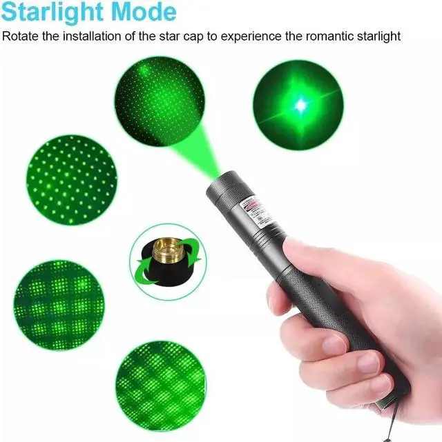 Alt view image 3 of 7 - 2X 5000Mile 532nm Green Laser Pointer Pen Light Star Beam USB Rechargeable Lazer