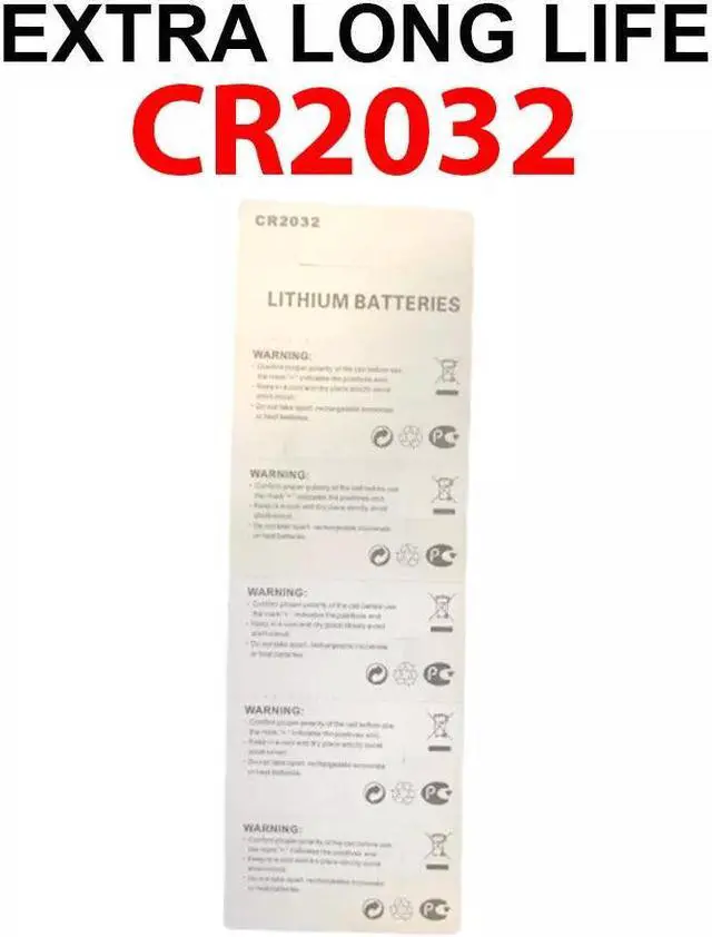 Alt view image 7 of 7 - 5 x New LITHIUM BATTERY 3V CR2032 CR 2032 BR2032 DL2032 Remote Button Cell Watch