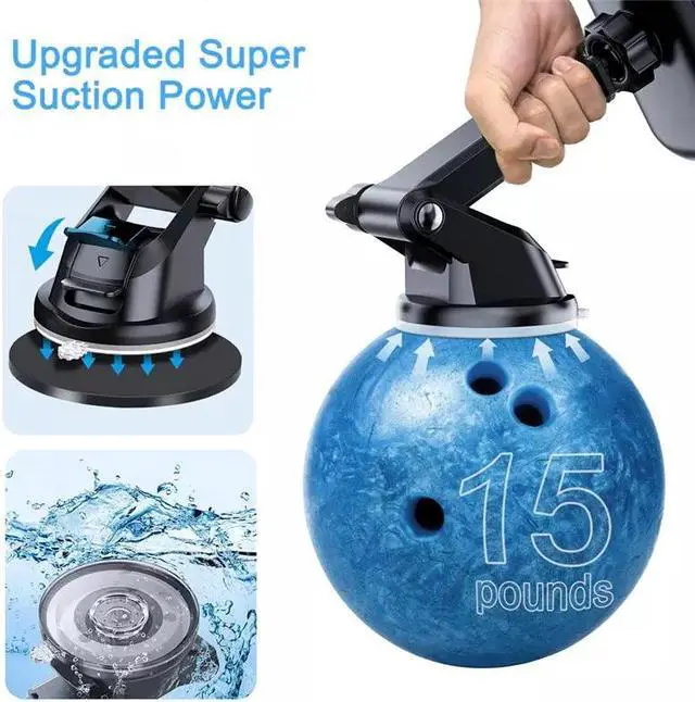 Alt view image 7 of 7 - 360° Universal Mount Holder Car Stand Windshield For Mobile Cell Phone GPS