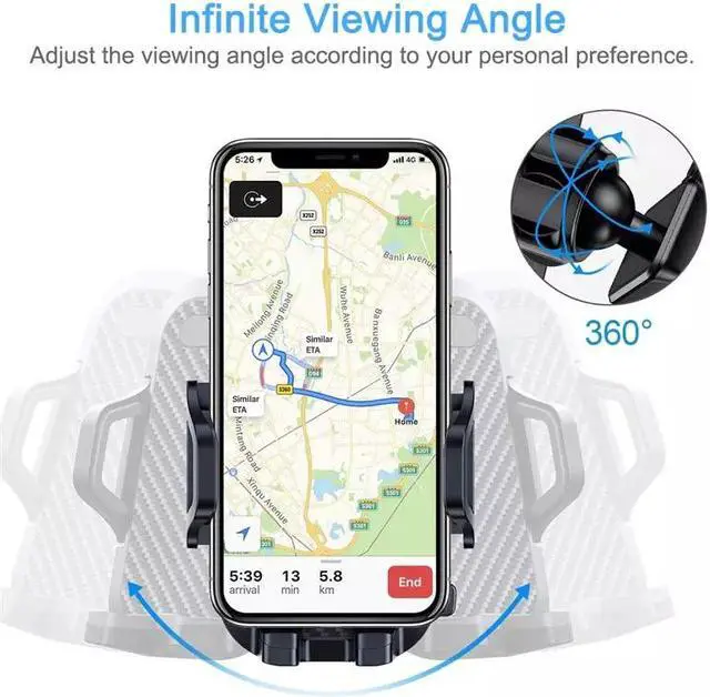 Alt view image 2 of 7 - 360° Universal Mount Holder Car Stand Windshield For Mobile Cell Phone GPS