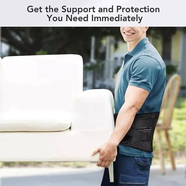 Alt view image 5 of 7 - Adjustable Lower Back Brace Lumbar Support Waist Belt For Men Women Pain Relief