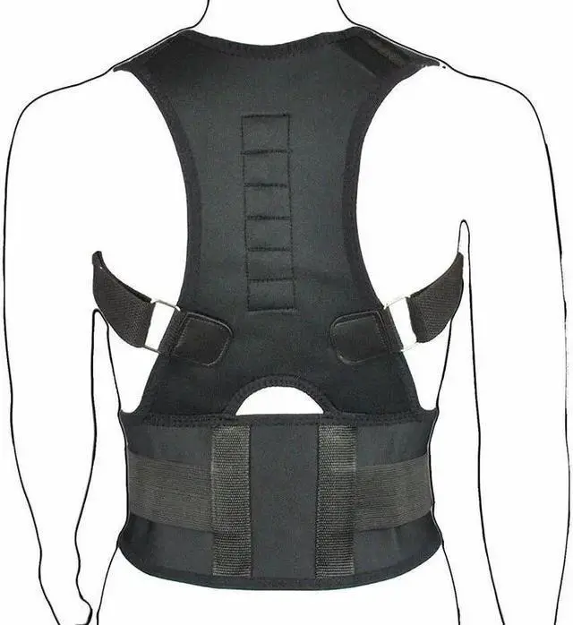 Alt view image 5 of 7 - Posture Corrector Support Magnetic Back Shoulder Brace Belt Band For Men Women