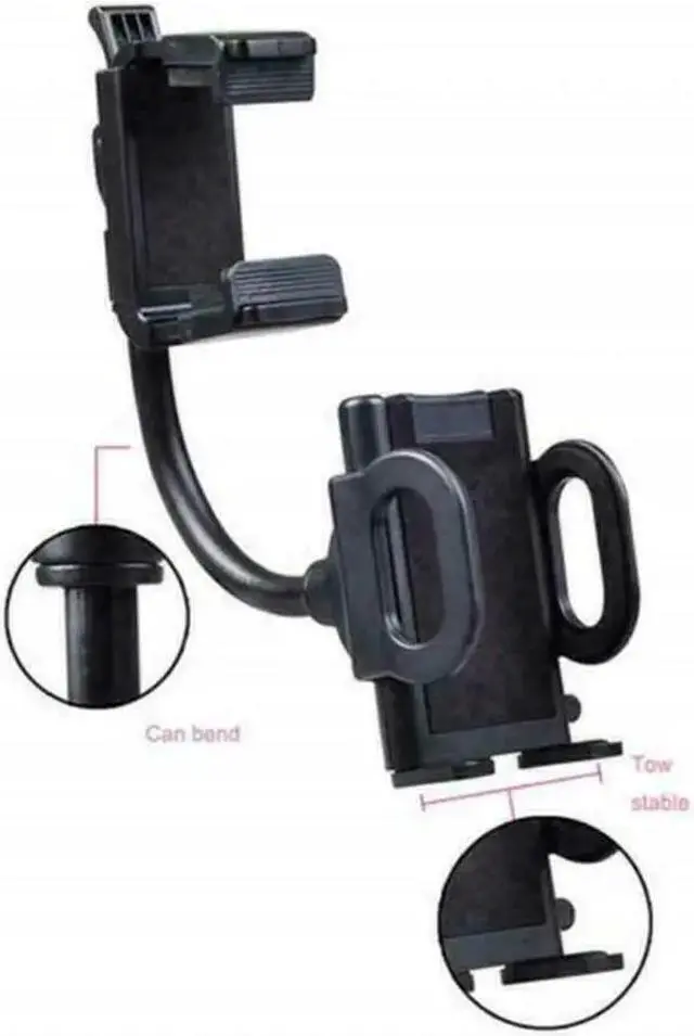 Alt view image 6 of 6 - Universal 360° Car Rearview Mirror Mount Stand Holder Cradle For Cell Phone GPS