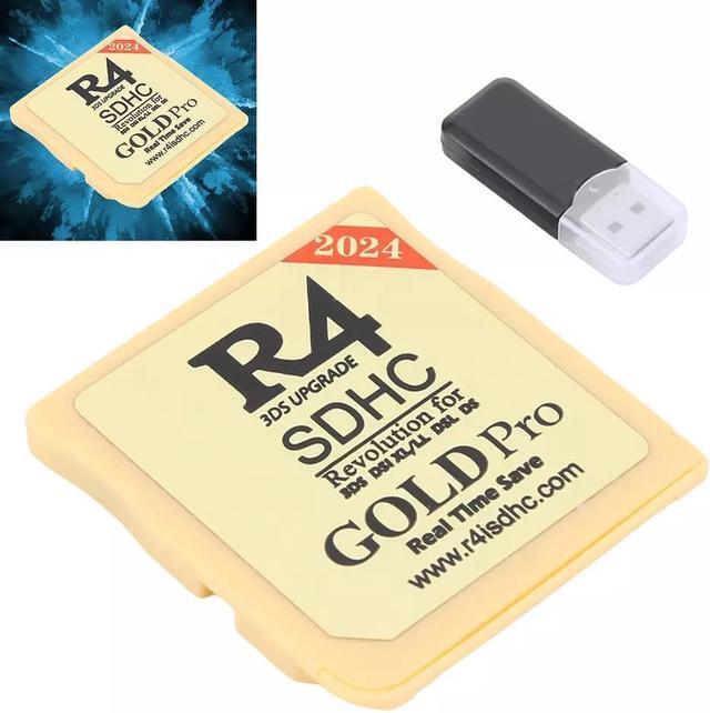 Alt view image 2 of 7 - 2024 Version R4 Gold Pro SDHC R4i For DS/3DS/2DS Revolution Cartridge + USB