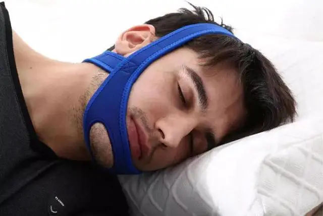 Alt view image 2 of 7 - Snore Stop Anti Snoring Chin Strap Sleep Apnea Belt Snoreless Sleep Jaw Solution