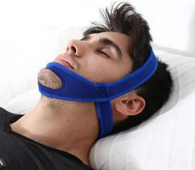 Alt view image 3 of 7 - Snore Stop Anti Snoring Chin Strap Sleep Apnea Belt Snoreless Sleep Jaw Solution