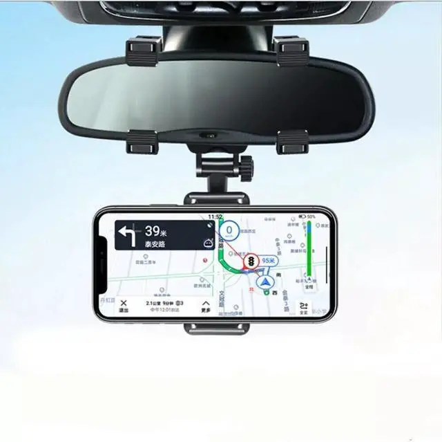 Alt view image 2 of 7 - Universal 360 Rotation Car Rear View Mirror Mount Stand GPS Cell Phone Holder US