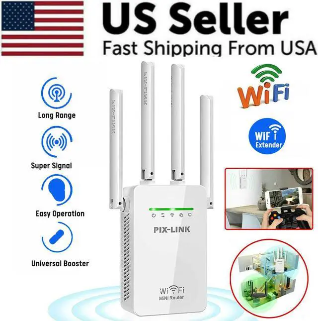 Main image of 1200Mbps WiFi Range Extender Repeater Wireless Amplifier Router Signal Booster