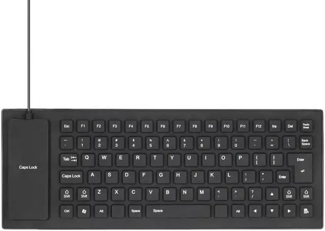 Alt view image 5 of 7 - Waterproof Silicone Keyboard Foldable Flexible USB Dustproof DirtProof Full Size