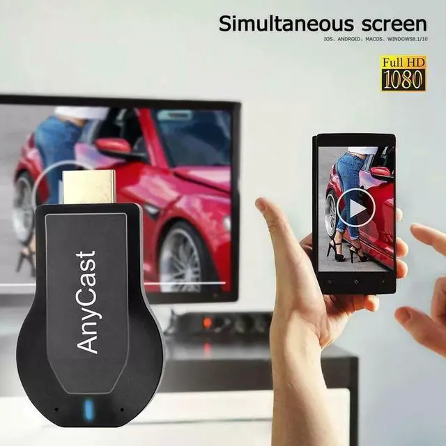 Alt view image 2 of 7 - 4K WiFi HDMI Anycast Miracast Airplay TV Wireless Display DLNA Dongle Adapter