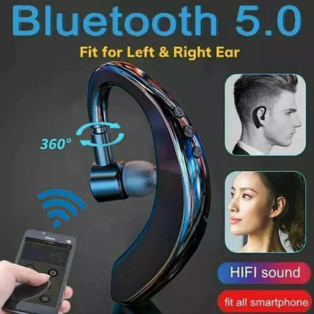 Alt view image 4 of 7 - Wireless Bluetooth 5.0 Earpiece Headset Driving Trucker Earbuds Noise Cancelling