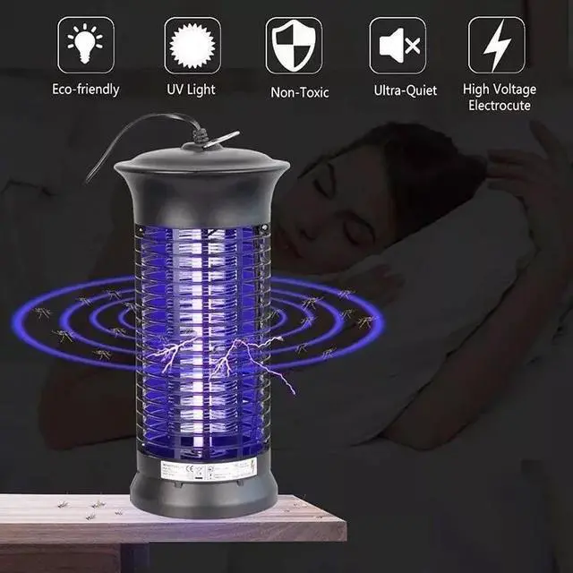 Alt view image 2 of 7 - Electric Fly Gnat Killer Lamp Pests Fly Insect Trap Mosquito Bug Zapper 4,000V