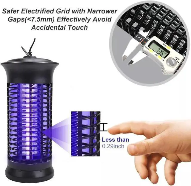 Alt view image 5 of 7 - Electric Fly Gnat Killer Lamp Pests Fly Insect Trap Mosquito Bug Zapper 4,000V