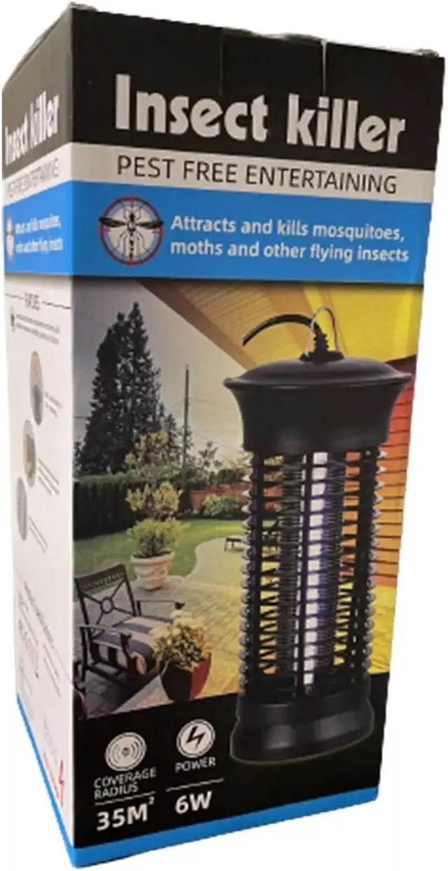 Alt view image 7 of 7 - Electric Fly Gnat Killer Lamp Pests Fly Insect Trap Mosquito Bug Zapper 4,000V