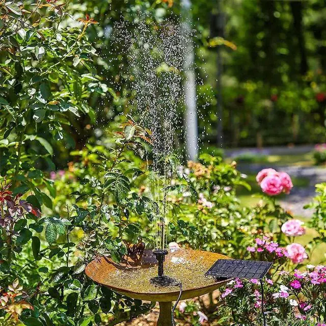 Alt view image 5 of 7 - Solar Power Fountain Submersible Floating Water Pump Bird Bath Pond Garden Pool