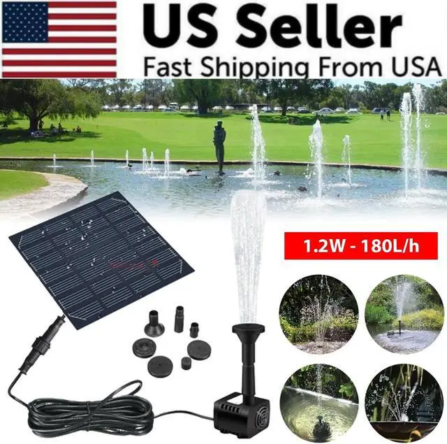 Main image of Solar Power Fountain Submersible Floating Water Pump Bird Bath Pond Garden Pool
