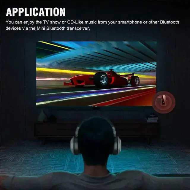 Alt view image 3 of 7 - USB Wireless Bluetooth 5.0 Transmitter Receiver 2in1 Audio Adapter 3.5mm Aux Car