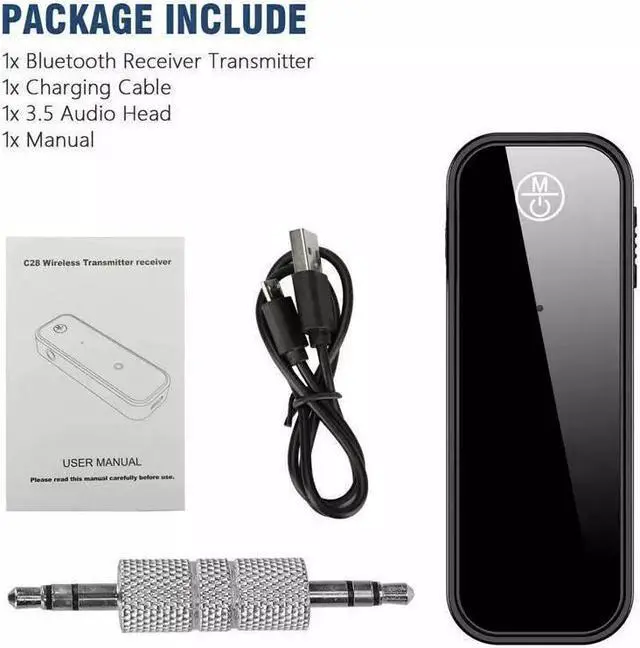 Alt view image 7 of 7 - USB Wireless Bluetooth 5.0 Transmitter Receiver 2in1 Audio Adapter 3.5mm Aux Car
