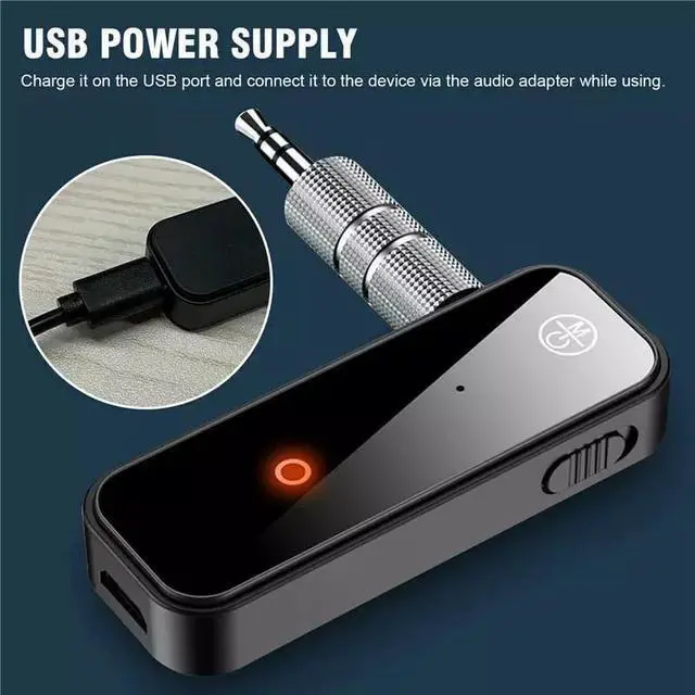 Alt view image 4 of 7 - USB Wireless Bluetooth 5.0 Transmitter Receiver 2in1 Audio Adapter 3.5mm Aux Car