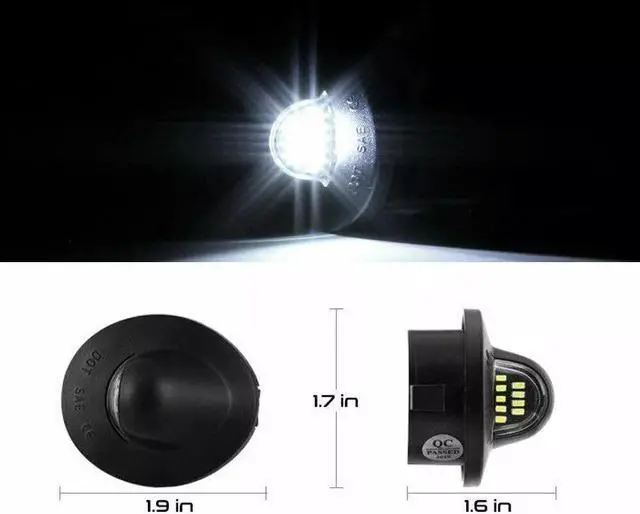 Alt view image 7 of 7 - 2X LED License Plate Light Rear Bumper Tag Assembly Lamp For Ford F150 F250 F350