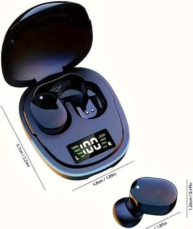 Alt view image 7 of 7 - 2024 Wireless Earbuds with LED Display, Touch Control, In-Ear TWS for iOS/Android - Sports, Music, Gaming