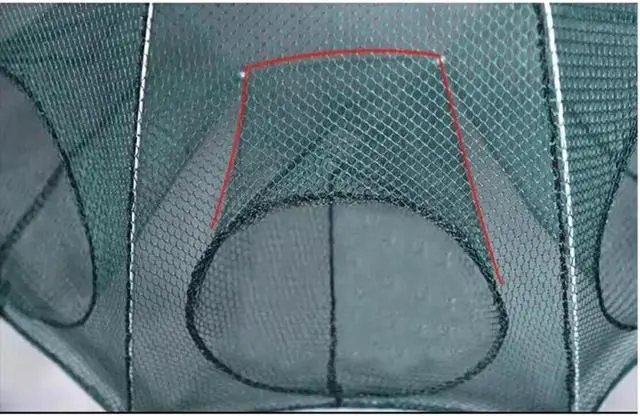 Alt view image 5 of 7 - Fishing Bait Trap Crab Net Crawdad Shrimp Cast Dip Cage Fish Minnow Foldable NEW