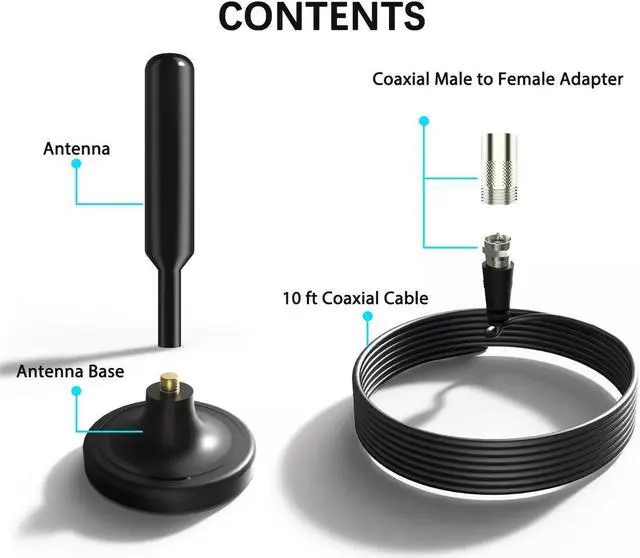 Alt view image 6 of 7 - 300 Miles Upgraded TV Antenna Digital HD Antenna Indoor HDTV 1080P 4K Long Range