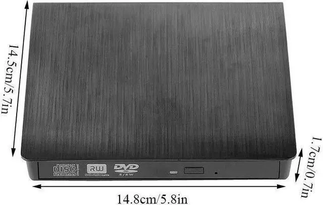 Alt view image 7 of 7 - Slim External CD DVD RW Drive USB 3.0 Writer Burner Player Black For Laptop PC
