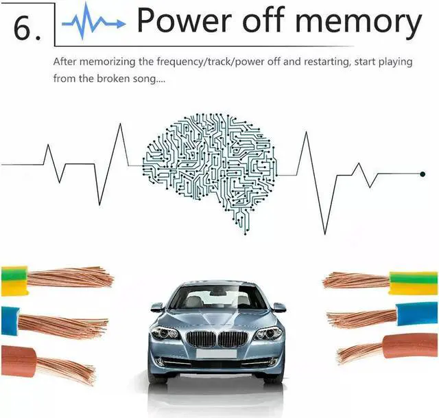 Alt view image 3 of 7 - Bluetooth Vintage Car FM Radio MP3 Player USB Classic Stereo Audio Receiver AUX