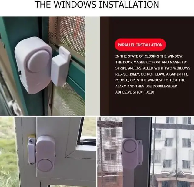 Alt view image 6 of 7 - 6 PCS WIRELESS Home Window Door Burglar Security ALARM System Magnetic Sensor