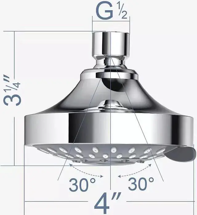 Alt view image 7 of 7 - Shower Heads Handheld Spray High Pressure Adjustable Showerhead Top Spray Bath