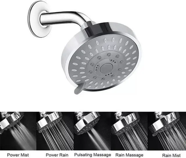 Alt view image 5 of 7 - Shower Heads Handheld Spray High Pressure Adjustable Showerhead Top Spray Bath