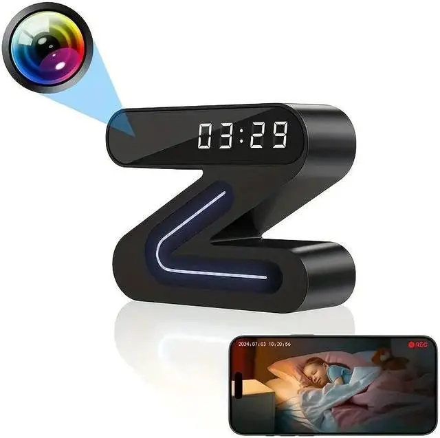 Main image of HD WiFi Smart Clock Camera: Full Color Night Vision, Motion Detection, 1080P Security Camera with Long Battery Life