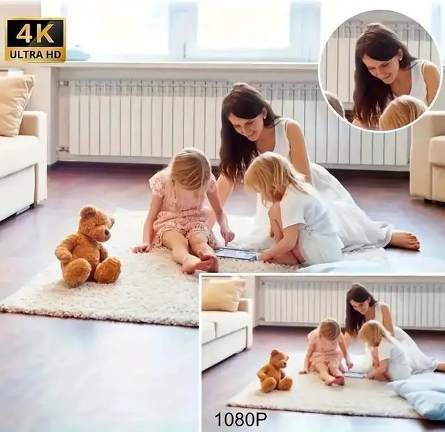 Alt view image 2 of 5 - 4K Camera Alarm Clock HD 1080P Hidden Cam Home Cam Video Recorder Night Vision Motion Detection Office Indoor