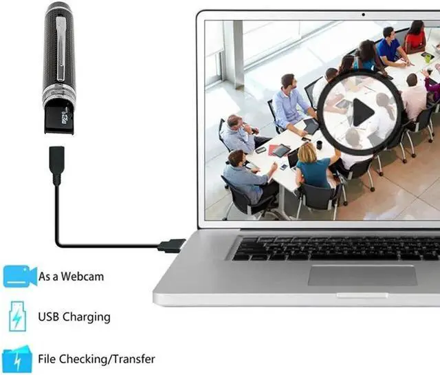 Alt view image 5 of 7 - Hidden Cam Pocket Pen Camera 1080P HD Mini Body Video Recorder DVR Security USB