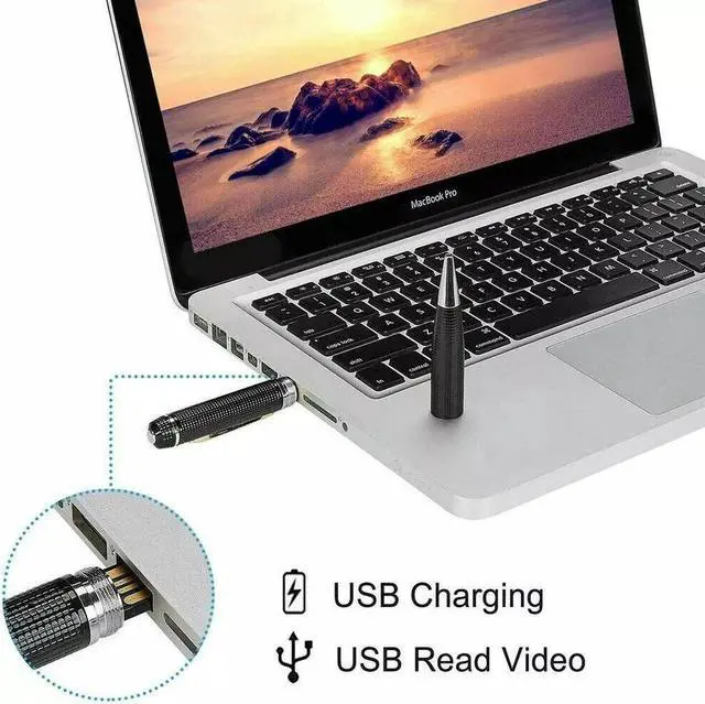 Alt view image 6 of 7 - Hidden Cam Pocket Pen Camera 1080P HD Mini Body Video Recorder DVR Security USB