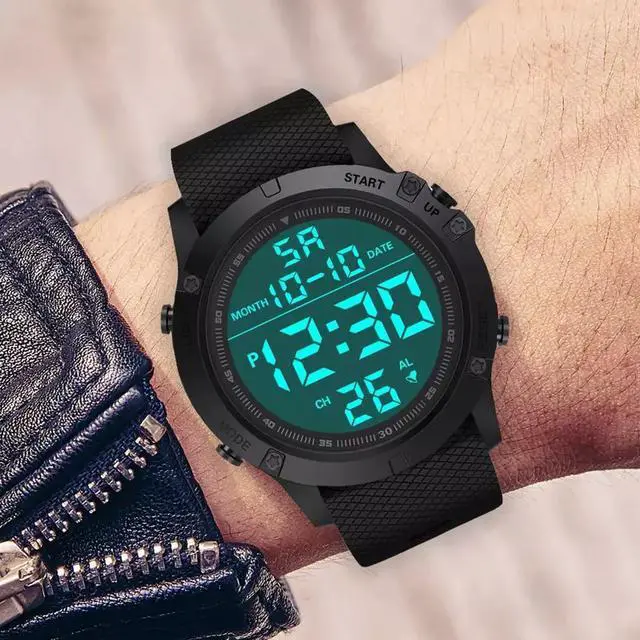 Alt view image 4 of 7 - Waterproof Digital Sports Watch Military Tactical LED Backlight Wristwatch Men