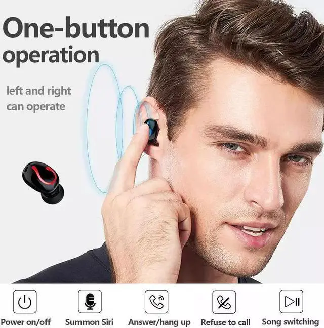 Alt view image 2 of 7 - Bluetooth 5.1 Headset TWS Wireless Earphones Mini Earbuds Stereo Headphones IPX7