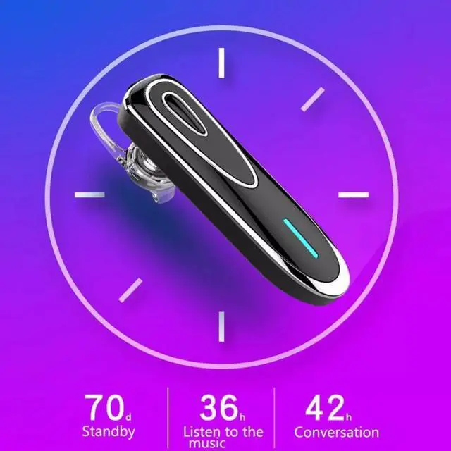 Alt view image 4 of 7 - Earpiece Bluetooth Wireless Handsfree Driving Headset Headphone Microphone