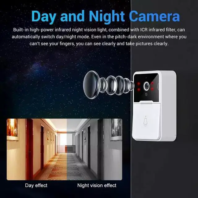 Alt view image 4 of 7 - Wireless Security Smart WiFi Doorbell Intercom Video Camera Door Ring Bell Chime