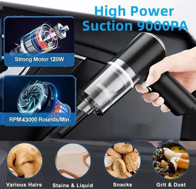 Alt view image 2 of 7 - 120W Cordless Handheld Vacuum Cleaner Small Mini Portable Car Auto Home Wireless