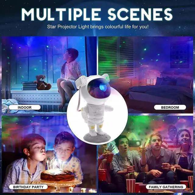 Alt view image 2 of 7 - Astronaut Projector Galaxy Starry Sky Night Light Ocean Star LED Lamp Remote