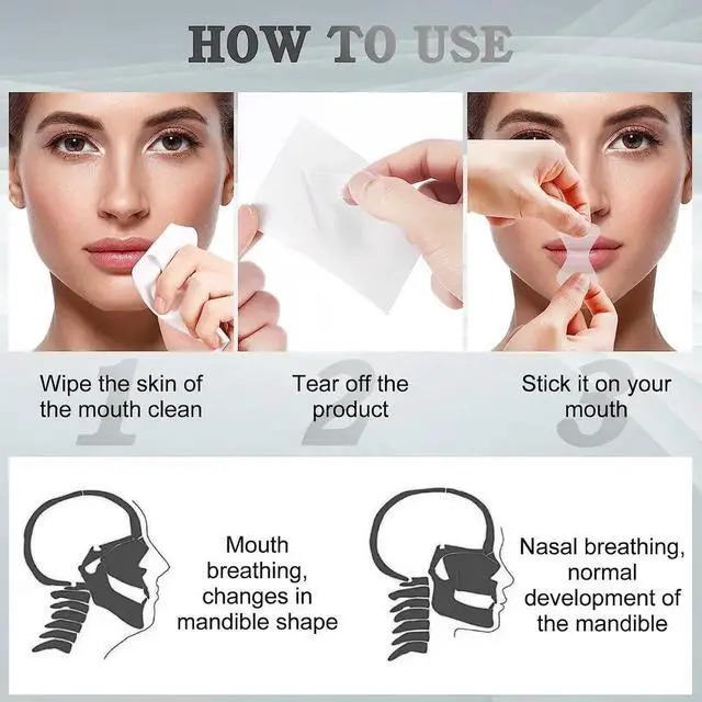 Alt view image 6 of 7 - 90PCS Gentle Mouth Tape Anti Snoring Seal Hypoallergenic Strips Stop Snoring
