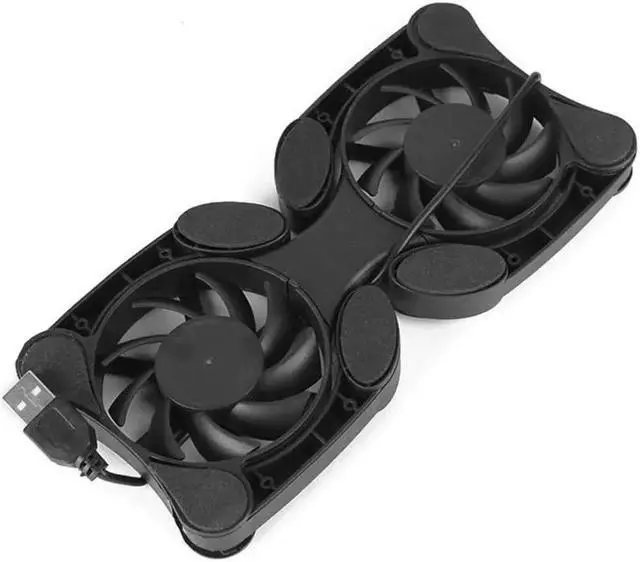 Alt view image 6 of 7 - Dual USB Cooling Fan Pad Foldable Slim Fans Cooler Stand For Laptop PC Notebook