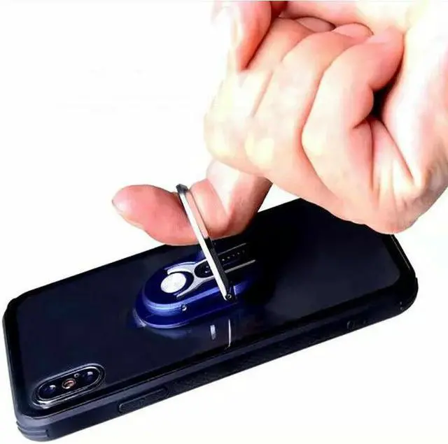 Alt view image 5 of 7 - Mobile Phone Bracket Multipurpose Rotating Ring Holder Car Vent Clip Phone Mount