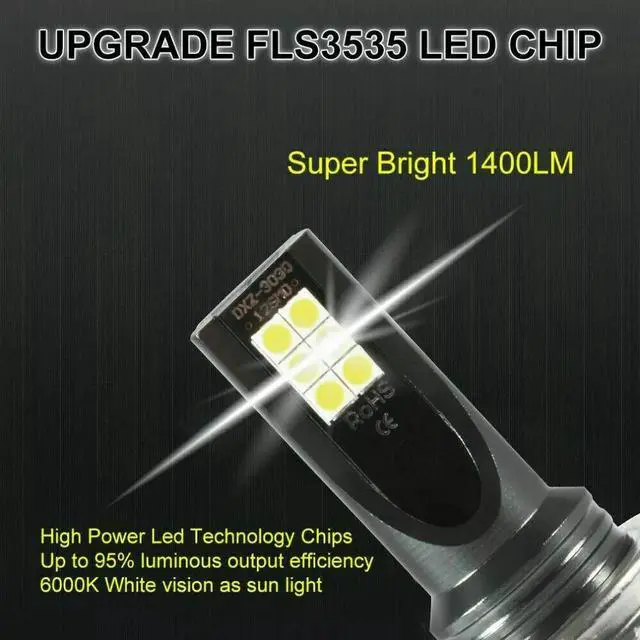 Alt view image 4 of 7 - LED Headlights Kit Combo Bulbs 8000K High Low Beam Super White Bright