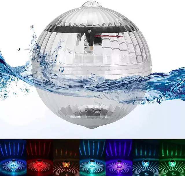 Main image of Outdoor Solar LED Floating Light Garden Pond Pool Lamp Rotating RGB Color Change