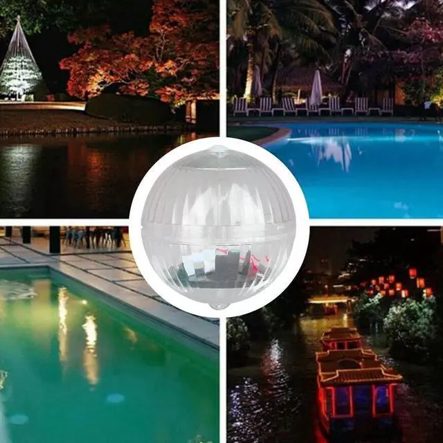 Alt view image 7 of 7 - Outdoor Solar LED Floating Light Garden Pond Pool Lamp Rotating RGB Color Change